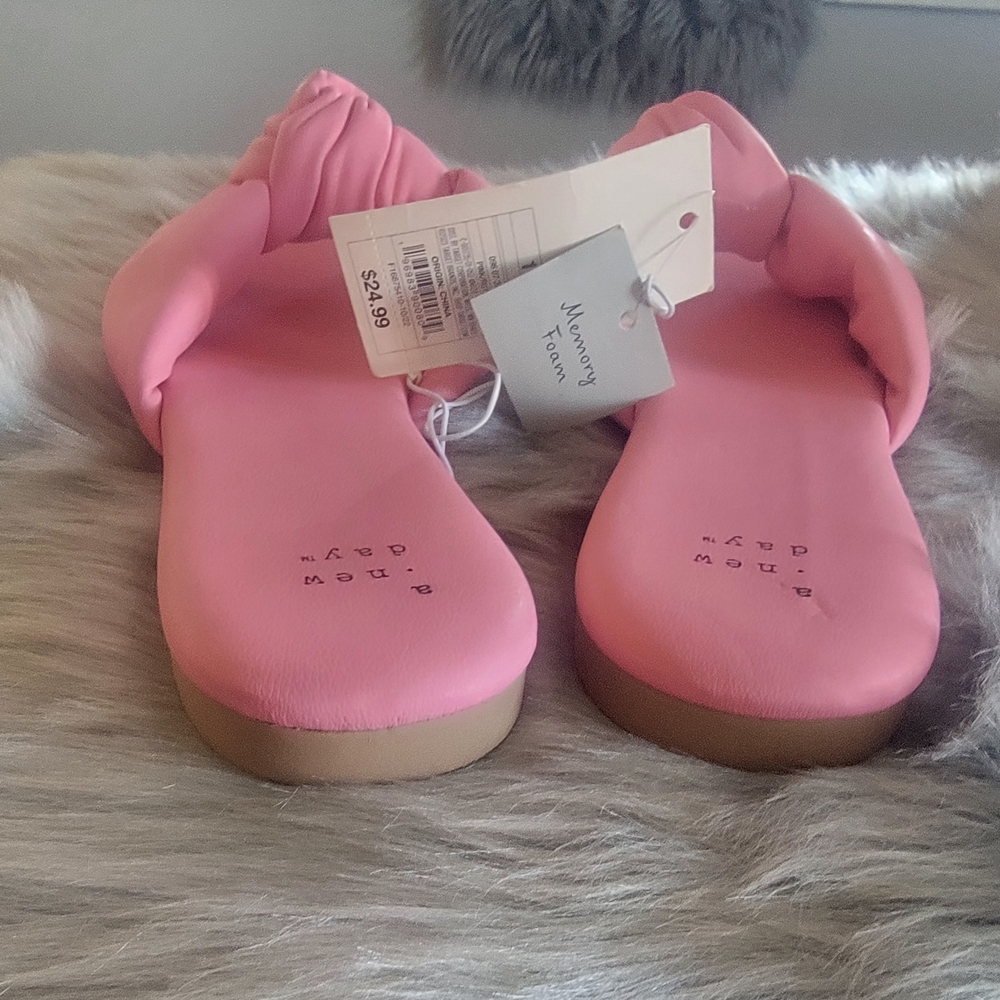 The A New Day Women's Ruth Slide Sandal in Pink, Size 11 - Picture 3 of 10